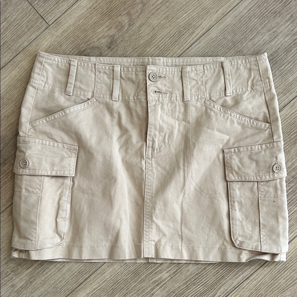 J. Galt Beige Mini Skirt with Pockets